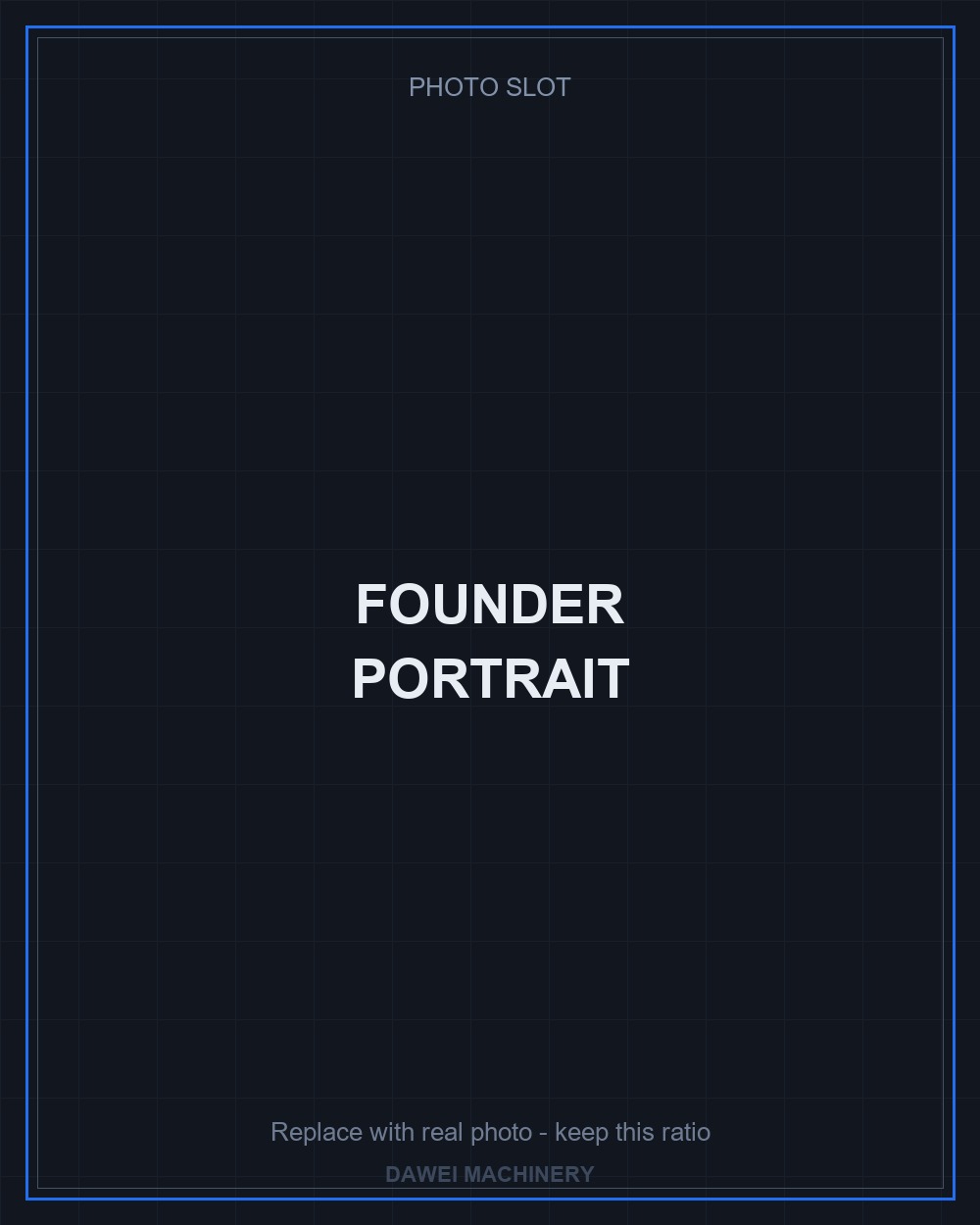 PHOTO SLOT &mdash; Founder portrait